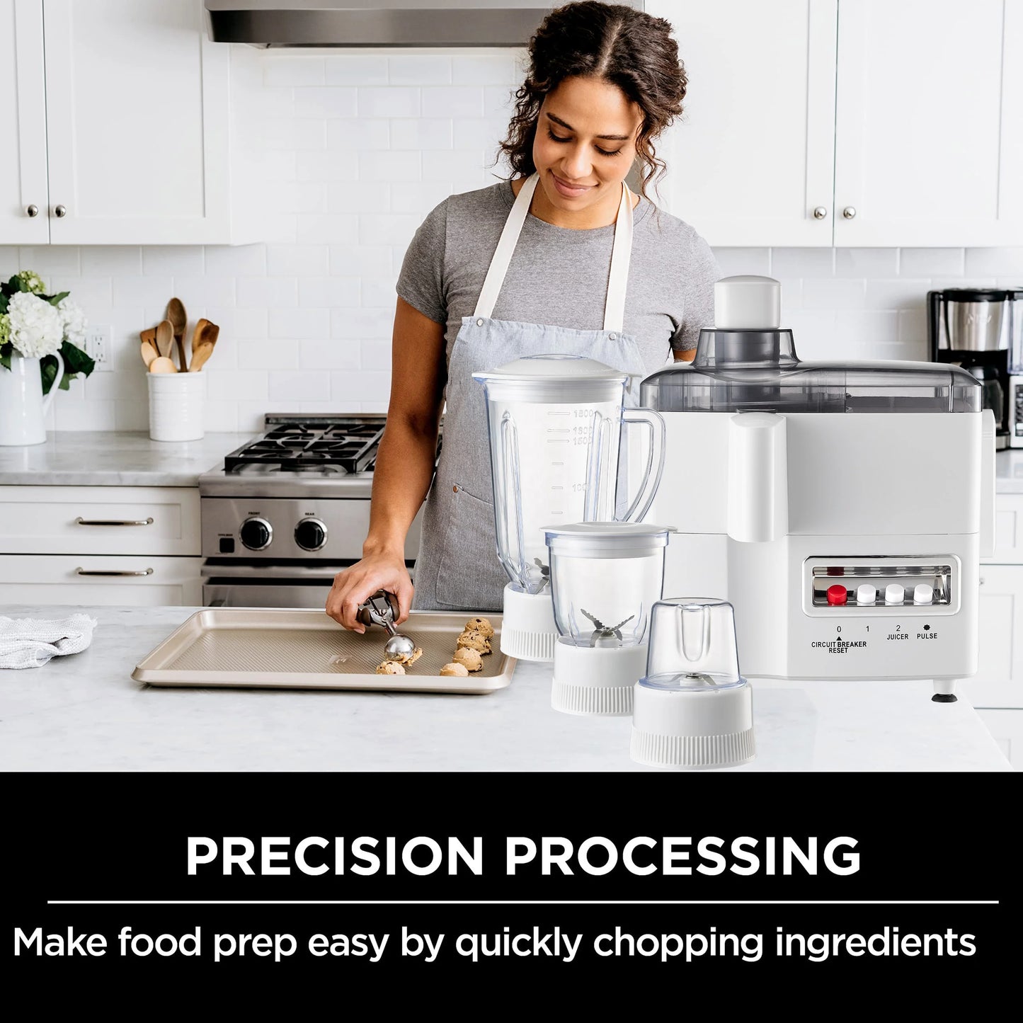 Multifunction 4 in 1 Electric Kitchen Appliances Blender Chopper Food Processor for Chopping Slicing